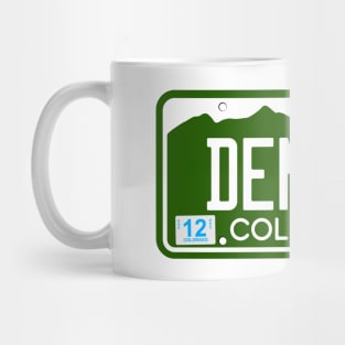Colorado License Plate Tee - DENVER, CO Mug